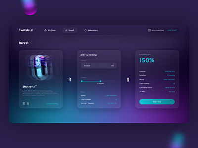 Capsule Labs - Decentralized Application app branding concept design gradient illustration ui ux