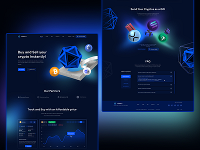 Landing Page FERRO 3d crypto defi interface landing layouts minimalism motion product design token trend ui ux visual