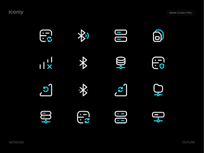 Iconly Pro | Network and Connection P2 connection design icon icondesign iconly iconlypro iconography iconpack icons iconset illustration internet network ui wifi