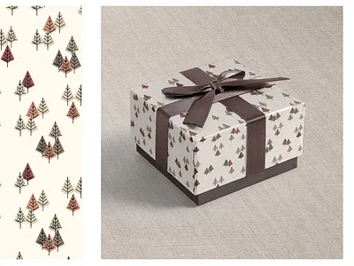 Wrapping Paper Gift - Pattern, Illustration, Branding, Packaging box brand branding concept design gift graphic design illustration logo paper pattern wrap wrapping