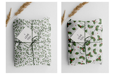 Wrapping Paper Gift - Pattern, Illustration, Branding, Packaging brand branding christmas concept design gift graphic design illustration logo paper pattern