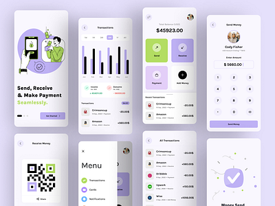 InstPay | Mobile App Design android android design app design clean app clean design cool color creative layout creative ui design trend 2023 ios ios design mobile app mobile app ui payment app trendy app ui design user interface ux design wallet wallet app