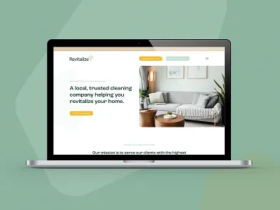 Revitalize | Web Design brand business clean cleaning design desktop divi fun inviting layout logo logo design minimal mock revitalize simple small web website wordpress