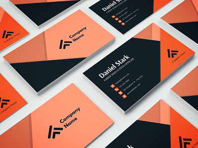 Minimalist Geometric Business Card minimal geometric business card