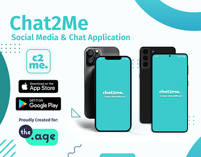 Chat 2 Me Social Media & Chat App adobe xd android app chat currency converter design figma gallery app goal tracking health report ios ui ux weather wordpress