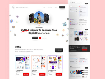 Portfolio Website Design branding design portfolio landing page portfolio ui portfolio website typography ui uiux ux web website