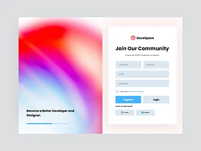 Registration Page clean daily dailyui design gradient loginpage modal product design seo signuppage typography ui ux ui design ui ux ux web web ui website website design website development