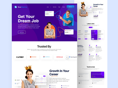 Job Portal Website Design branding creative website design job portal product design typography ui uiux ux web web design website