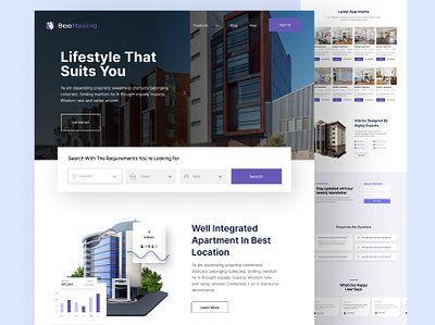 Real Estate Website Design branding design logo typography ui ux web