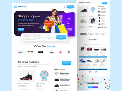 E-Commerce Website Design branding creative design ecommerce ui ecommerce website product design typography ui uiux uiux design ux web