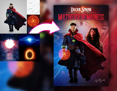 Movie Poster Design cover design dr strange marvel poster movie poster design poster design