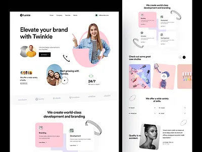 Digital Agency Landing page agency business clean ui concept design header homepage landing page design landingpage minimalist design redesign saas startup uiux visual design web design webdesign website