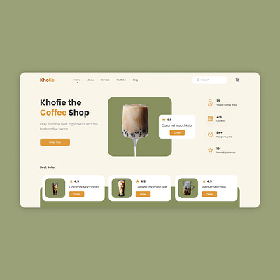 Coffee web design ui