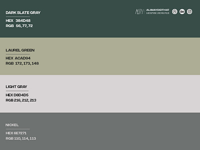Color Palette Library #8 • ALIMAYDIDTHAT color color combination color inspiration color name color palette color pallete color scheme color wheel colour design graphic design graphic design inspiration green hex code illustration logo logo design pastel color ui ui inspiration