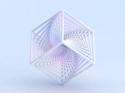 Cube 3d abstract art blender clean cube design geometric illustration render shape structure visual white