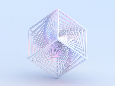 Cube 3d abstract art blender clean cube design geometric illustration render shape structure visual white