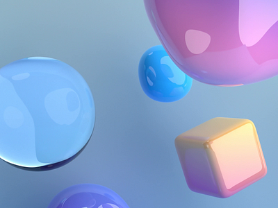 Bubbles 3d abstract animation art background blender bubble color colorful cube design motion graphics pastel render shape sphere visual