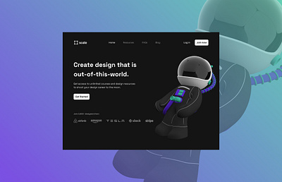 Hero section concept 3d dark mode design header hero section illustration ui ui design website
