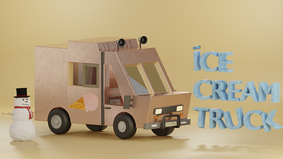 ICECREAM_TRUCK 3d 3dart bestblendercourse blender blender3d blender3dmodelling blenderart blendercharacter blenderrender branding character characterdesign graphic design illustration logo madrabbit