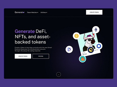 Landing Page app app design branding card design crypto design illustration landing page logo ui ux vector web