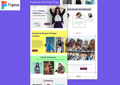 Web Landing Page ( fashion ) branding design fashion landingpage typography ui ux webpage