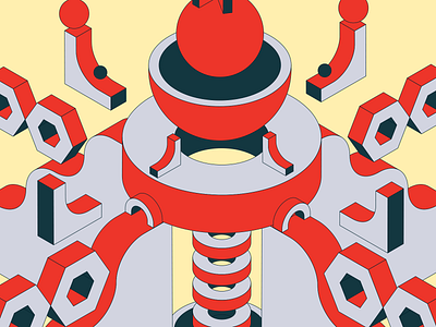 Isometric composition #detail 2d animation colours design flat illustration letters logo motion ui