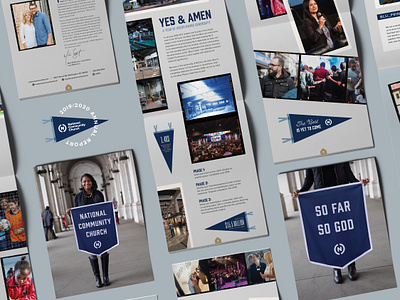 2019 NCC Annual Report annual report banner brand identity branding church annual report design layout national community church print design report report design washington dc