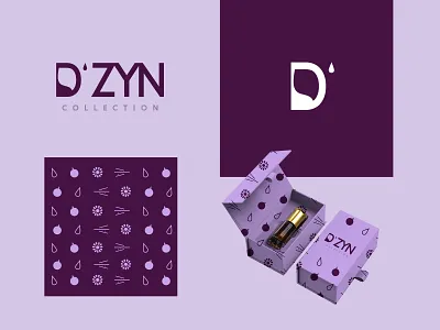 D'ZYN COLLECTION (LOGO SUBMISSON) brand assets brand identity brand pattern brand strategy branding graphic design graphic designer logo logo design mockup perfume purple
