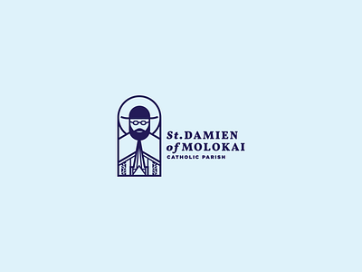 Branding: St. Damien of Molokai Parish branding catholic logo pontiac st damien