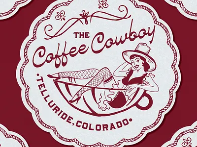 The Coffee Cowboy branding coffee colorado cowboy cowgirl explore hand lettering illustration working