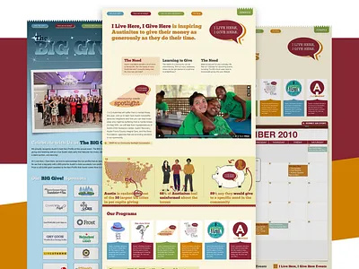 I Live Here, I Give Here Site Design graphic design nonprofits ux vector web design