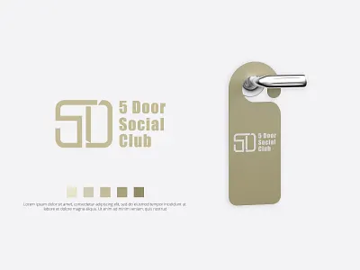 5 Door Social club Logo Design brand identity branding creative logo creative logo design design door door brand door business logo door logo door logo design flat logo home logotype minimal minimal logo modern business logo modern logo real estate social club website logo