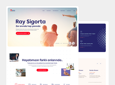 Ray Insurance website banking branding clean concept design finance fintech insurance interface microinteraction ui ux webdesign website