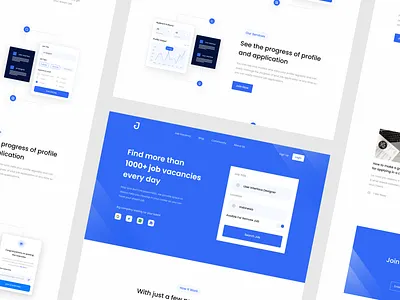 Job Finder Landing Page career clean ui company cv employment graphic hire hiring job finder job portal jobs landing page requirement simple ui ux design web web design website work