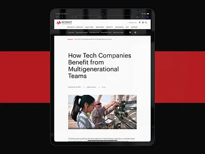 Keysight Content Hub content creation figma technology ui ux