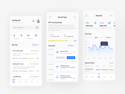 Taskmark - Task Management App UI app clean design management mobile version neat software task task management ui ui design ui mobile uiux uiux design ux