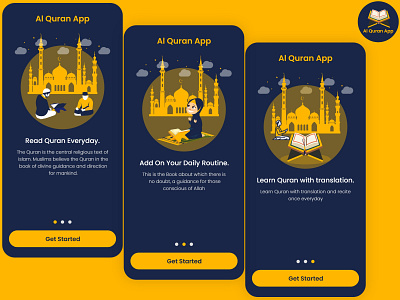 Quran Mobile App all app design mobile mobileappdesign product design ui user interface ux vector