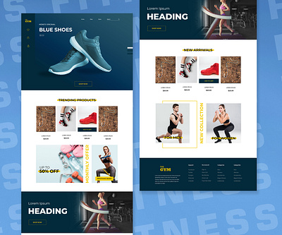 MyFitness landing page branding cart design ecommerce graphic design logo ui