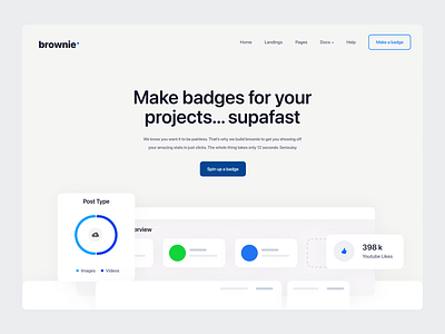 Brownie design minimal ui ux web webapp