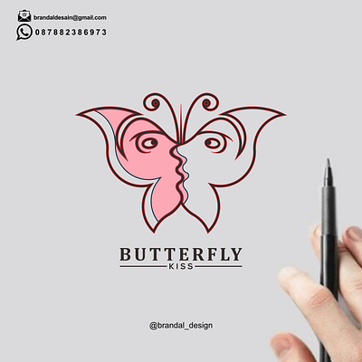 butterfly branding butterfl design graphic design illustration kiss logo motion graphics typography ui ux vector