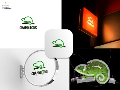 Chameleons logo branding corporate branding design graphic design illustration logo logodesign ui ux vector