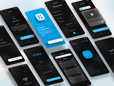 GTEX - App app branding concept dashboard digital painting graphic design illustration