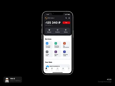 Concept home page black business concept concept design design design app home page main page mobile app mts niki e services services design telecom telecom design ui ux