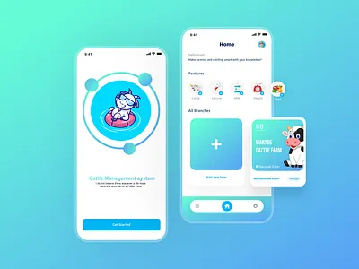 Cattle farm management system 3d animation app design branding cattle app cattle farm management system design screen figma design screen graphic design home screen logo mockups motion graphics muhammad inam project design splash screen ui ui ux design viral app