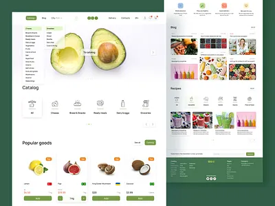 Web Design for Ukrainian Eco Shop brand clean eco eco food ecommerce flat food greenery landing page online shop shop uidesign web design