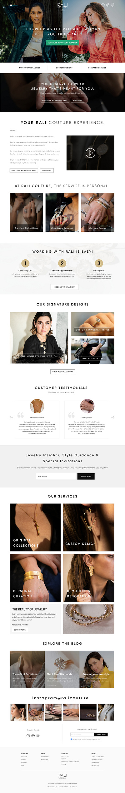 Jewelry Website Design branding freelancer web designer gohighlevel (ghl) graphic design illustration jewelry website landing page design logo web design web designer