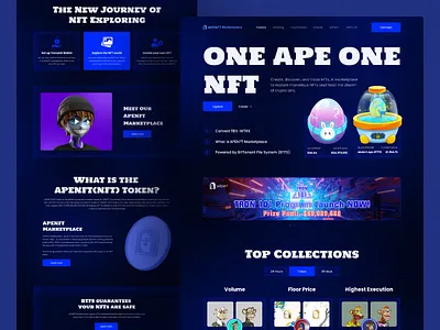 NFT Landing Page - Redesign Concept. clean crypto crypto art crypto landing page crypto website design ewb3 landing marcketplace metaverse nft ewbsite nft landing page nft marcketplace ui ux web website