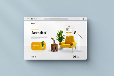 Interior Hero Landing Page Website bashar billah branding graphic design interiordesign interiors landing page ui web ui webdesign website design