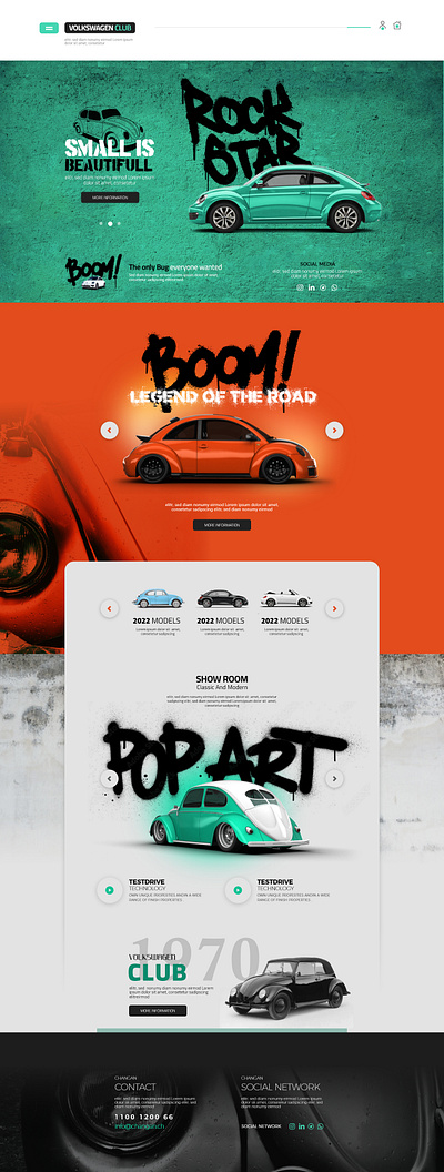 Volkswagen club UI Design branding design graphic design minimal ui ui design we website design