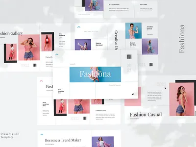 Fashiona Presentation Template app branding design editorial fashion presentation google slides illustration keynote powerpoint powerpoint template ppt presentation presentation design presentation template slides